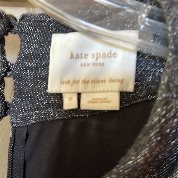Kate Spade Dress Size 2, black with silver accents - Picture 3 of 4
